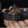 Orologio militare alla moda al quarzo - cinturino in pelle - unisex