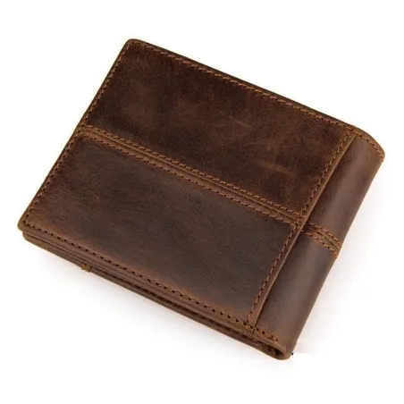 Portefeuille homme élégant - cuir de vachette véritable