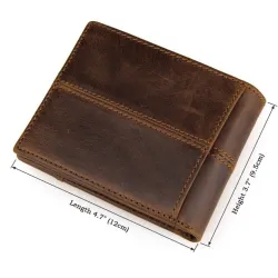 Portefeuille homme élégant - cuir de vachette véritable