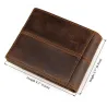 Carteira masculina elegante - couro de vaca genuíno