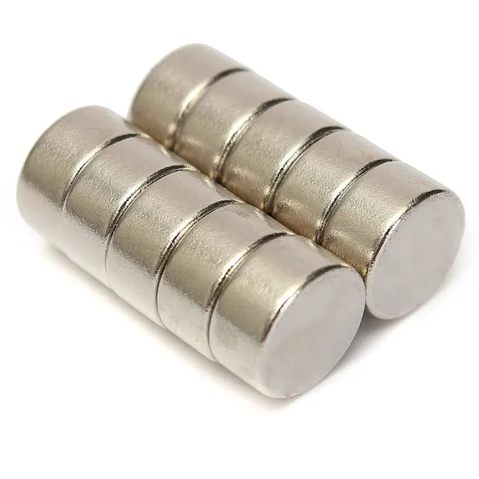 N52 - neodymmagnet - rund skive - 10mm * 5mm - 10 stykker