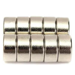 N52 - neodyymimagneetti - pyöreä levy - 10mm * 5mm - 10 kpl