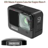 Lente de câmera macro 4K HD 15X - vidro óptico - para GoPro Hero 9 Black Action Camera