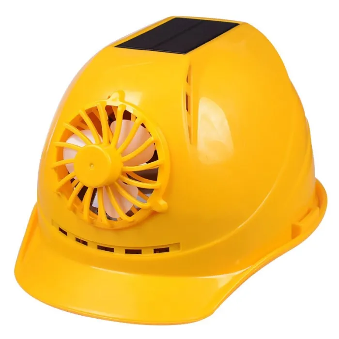 Veiligheidshelm op zonne-energie - met ventilator - constructie / hard werken - veiligheid op het werkVeiligheid & bescherming