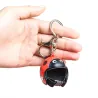 Keychain with motorcycle helmet - flame - ladybug - yellow stripesKeyrings