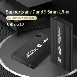 TISHRIC - Custodia SSD / HDD - custodia esterna - SATA da 2,5 pollici a USB 3.0 / USB 2.0