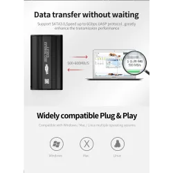 TISHRIC - case SSD / HDD - gabinete externo - SATA de 2,5 polegadas para USB 3.0 / USB 2.0