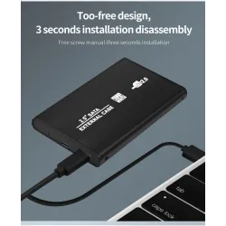 TISHRIC - case SSD / HDD - gabinete externo - SATA de 2,5 polegadas para USB 3.0 / USB 2.0
