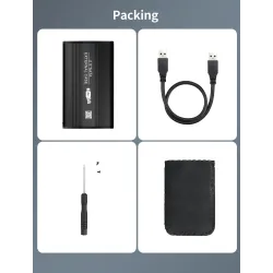 TISHRIC - case SSD / HDD - gabinete externo - SATA de 2,5 polegadas para USB 3.0 / USB 2.0