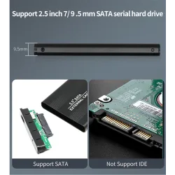 External HDD caseTISHRIC - Caja SSD / HDD - carcasa externa - SATA de 2,5 pulgadas a USB 3.0 / USB 2.0