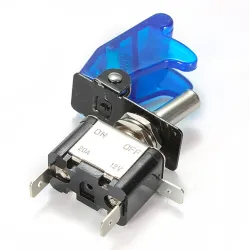 12V 20A - LED SPST Kipp-Wippschalter - mit Abdeckung
