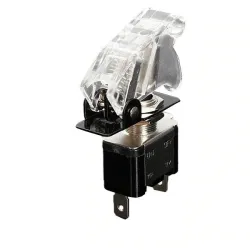 12V 20A - LED SPST Kipp-Wippschalter - mit Abdeckung