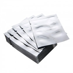 Matposer av aluminium sølv segl - vakuum - 100 stk