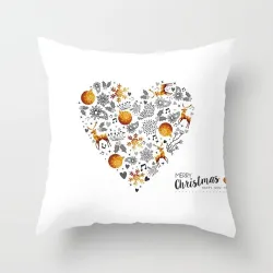 Dekoracyjna świąteczna poszewka na poduszkę - Wesołych Świąt - Szczęśliwego Nowego Roku - 45cm * 45cmPoszewek na poduszki