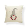 Housse de coussin déco Noël - blanc / imprimé argent - 45*45 cm