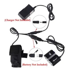 LucesLámpara doble delantera bicicleta - resistente al agua - USB - 8000LM - 2 X T6 LED