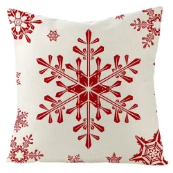 Fodera per cuscino decorativo natalizio - rosso con stampa - 60 * 60 cm
