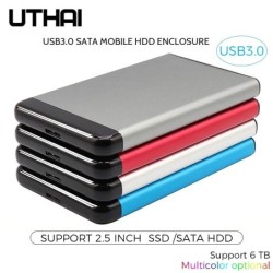 UTHAI T44 - USB 3.0 HDD-hölje - för 2,5 tums SSD SATA - stöder 6 TB