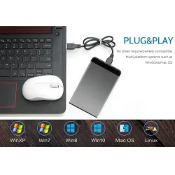 UTHAI T44 - gabinete HDD USB 3.0 - para SSD SATA de 2,5 polegadas - suporte 6 TB