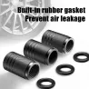 Motorsykkel / sykkeldekk luftventiler - aluminiumskapsler - langfinger / hodeskalle - 4 stk.