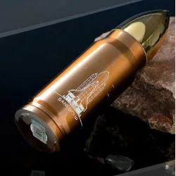 Flacon isotherme - gourde - fusée / navette spatiale - acier inoxydable