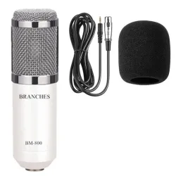 BM800 - dynamische condensatormicrofoon - bedraad - met shockmount - statiefMicrofonen
