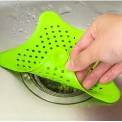 Filtre d'évier de cuisine en silicone - passoire - forme d'étoile