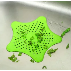 Filtre d'évier de cuisine en silicone - passoire - forme d'étoile