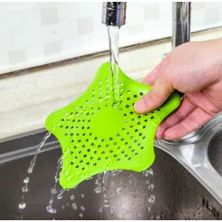 Filtre d'évier de cuisine en silicone - passoire - forme d'étoile