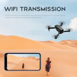 HJ78 Mini - WiFi - FPV - Double caméra 4K HD - pliable - RC Drone Quadcopter - RTF
