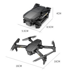 HJ78 Mini - WiFi - FPV - câmera dupla 4K HD - dobrável - RC Drone Quadcopter - RTF