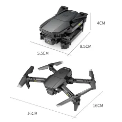 HJ78 Mini - WiFi - FPV - Double caméra 4K HD - pliable - RC Drone Quadcopter - RTF