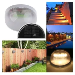 Solcelledrevet hagevegglampe - vanntett - 6 LED