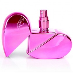 Frasco de perfume - recipiente vazio - com vaporizador - em forma de coração - 25ml