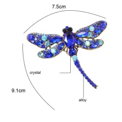 Spilla libellula in cristallo