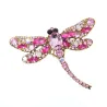 broche de libélula de cristal