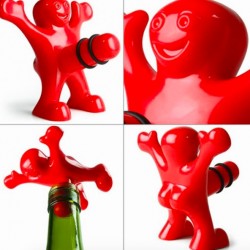 Rolha de garrafa - rolha - engraçado homem vermelho
