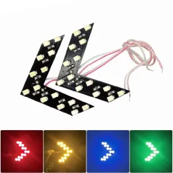 Indicatori di direzione a specchio a LED - 14 LED - a forma di freccia - 2 pezzi