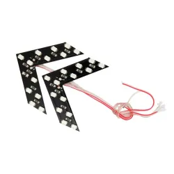 LED-Spiegelblinker - 14 LEDs - Pfeilform - 2 Stück