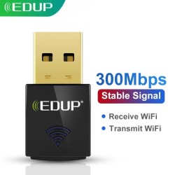 EDUP - 300Mbps - wireless nano USB 2.0 - placa de rede - receptor WiFi