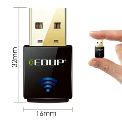 EDUP - 300Mbps - draadloze nano USB 2.0 - netwerkkaart - WiFi-ontvangerNetwerk