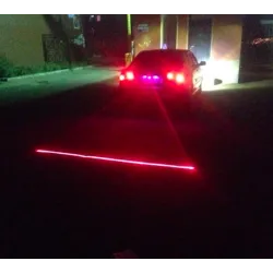 Feu laser de voiture - feu de brouillard / d'avertissement - ligne rouge - étoiles