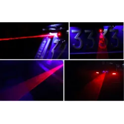 Feu laser de voiture - feu de brouillard / d'avertissement - ligne rouge - étoiles