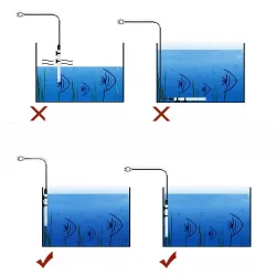 Akvarievannvarmer - med termometer - justerbar - 25W - 50W - 100W - 200W - 300W
