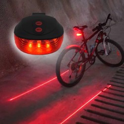 LucesLuz láser para bicicleta - lámpara LED trasera - resistente al agua