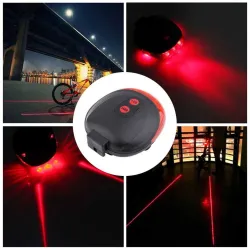 Eclairage laser vélo - feu arrière LED - étanche