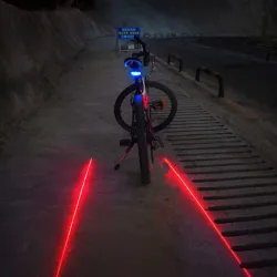 Eclairage laser vélo - feu arrière LED - étanche