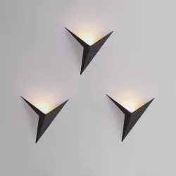 Candeeiro de parede LED moderno - design triangular - alumínio - 3W - 220V