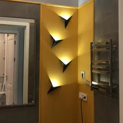 Candeeiro de parede LED moderno - design triangular - alumínio - 3W - 220V