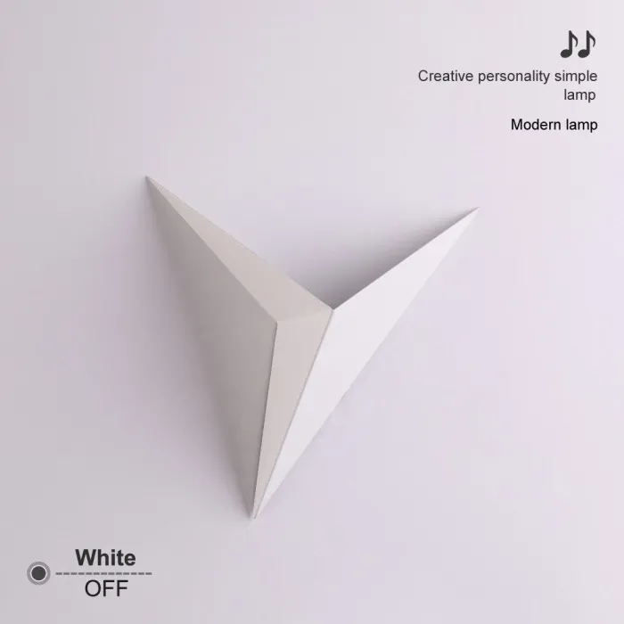 Candeeiro de parede LED moderno - design triangular - alumínio - 3W - 220V